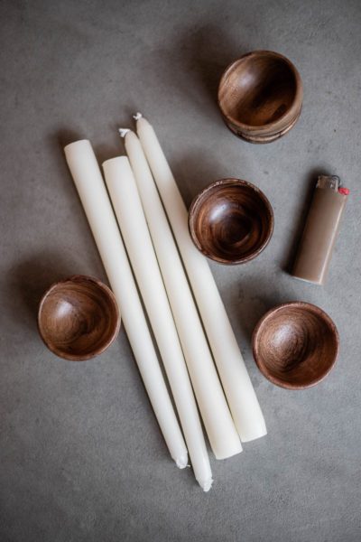 How to Make Mini Wooden Bowl Candle Holders