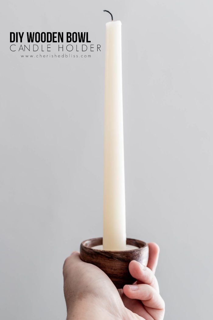 Mini Wooden Bowl candle Holder