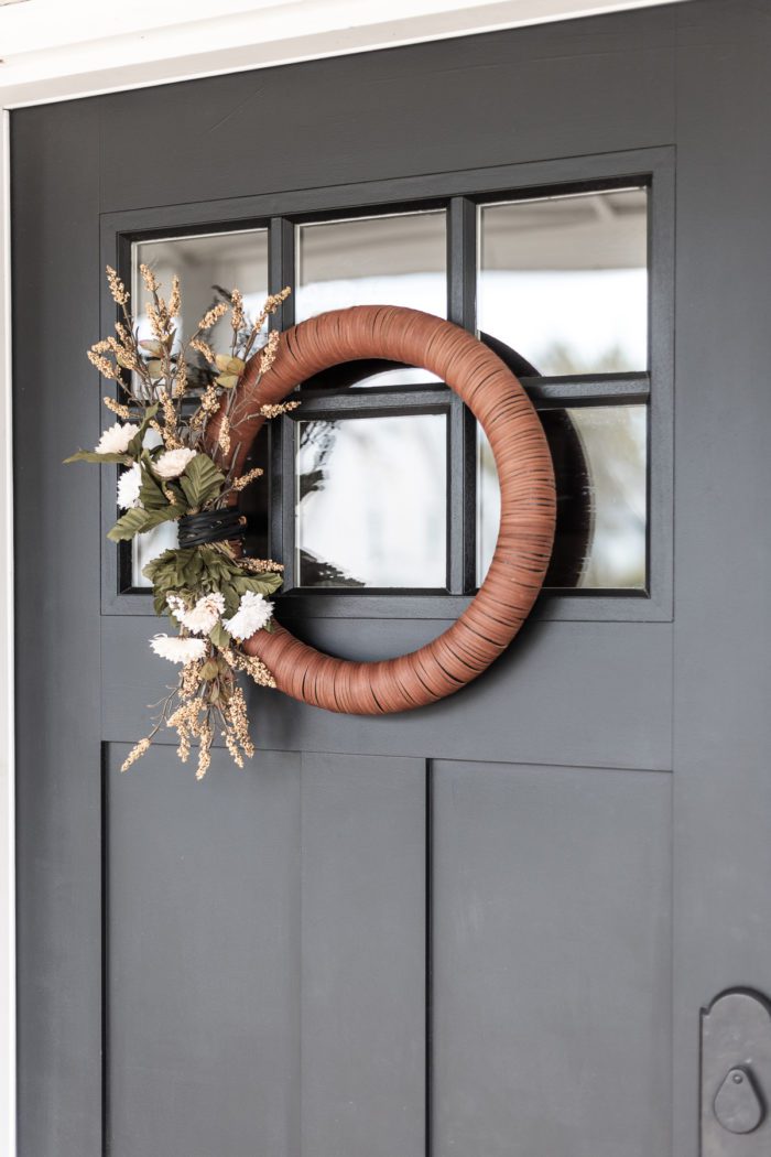 Modern Wreath made out of leather. 
