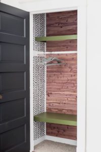 How to Install Cedar Planking in a Small Boys Closet