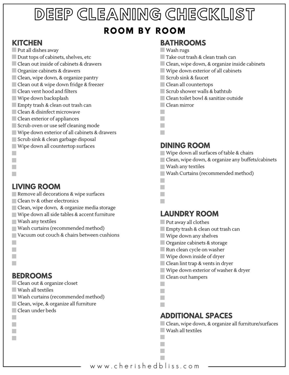 How to Clean Your House Effectively | Free Printable - Cherished Bliss