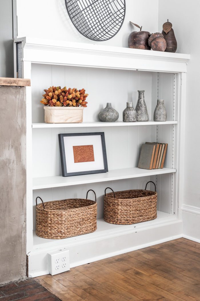 How to Style Fall Decor on Shelves