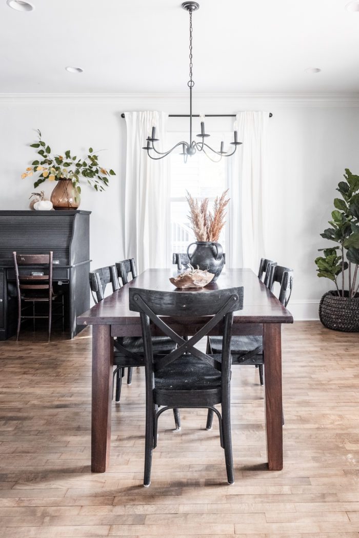 Modern Neutral Fall Home Tour Dining Room. 