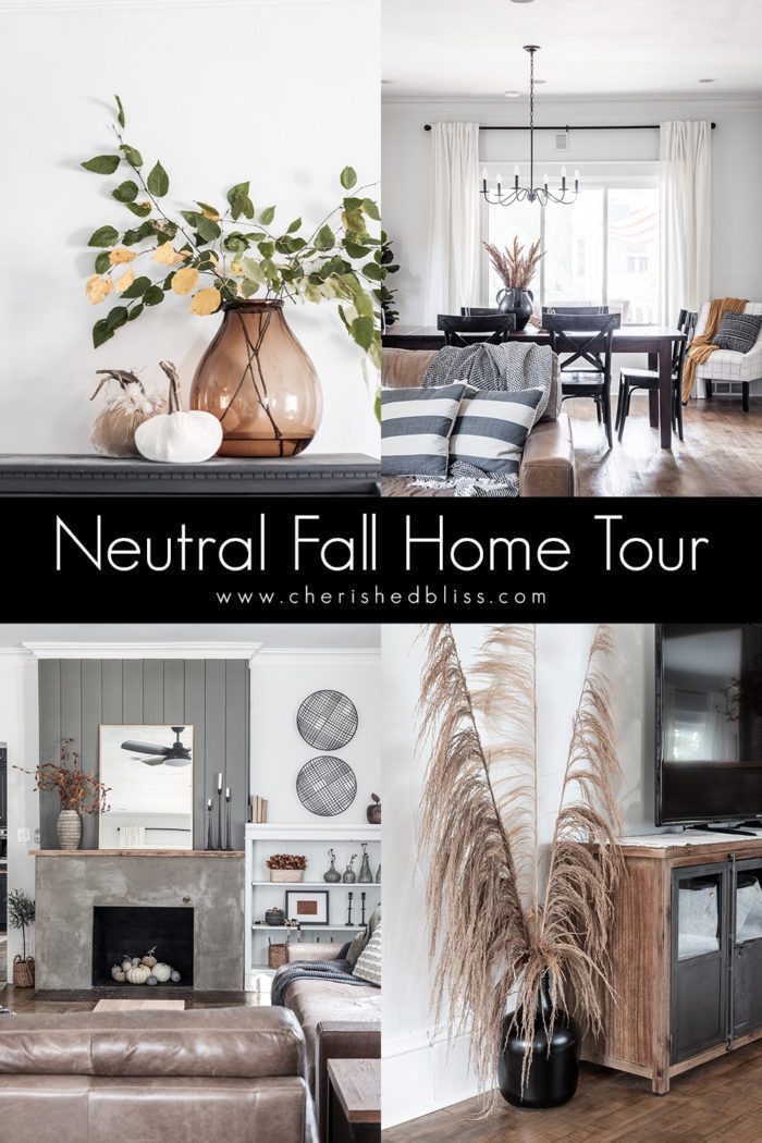Neutral Fall Home Tour Photo Collage
