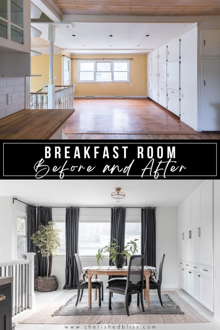 Breakfast Room Renovation - Before and After. 