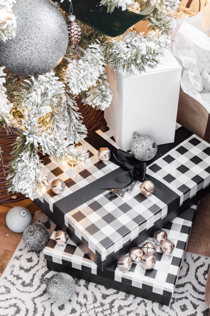 Black and White Christmas Boxes for Presents