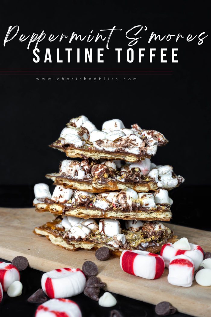The perfect Christmas Dessert - Peppermint S'mores Saltine Cracker Toffee