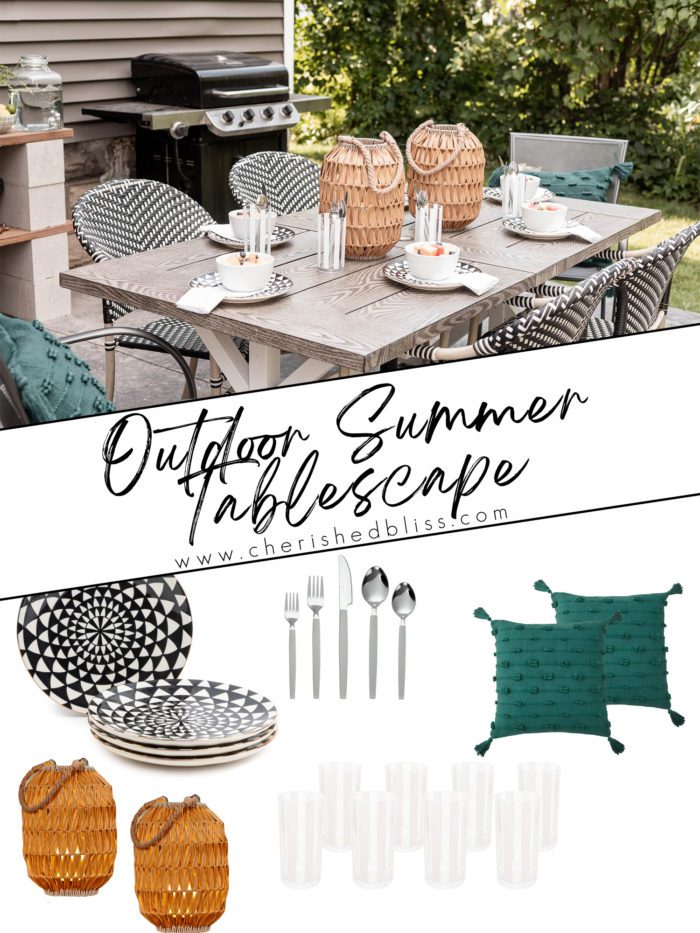 outdoor summer tablescape - shop the items. 