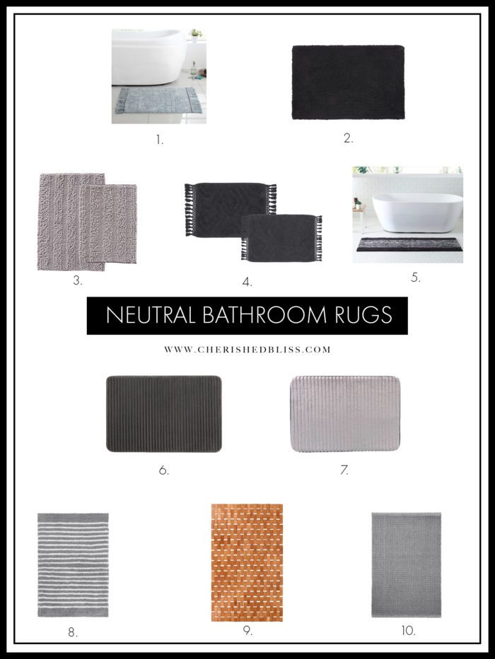 Shopping guide for Neutral Bathroom Rugs. 