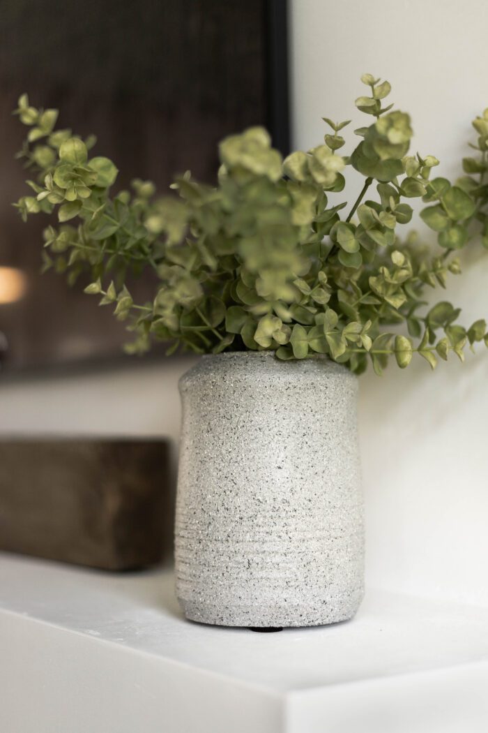 Modern Organic Style DIY Stone Vases with Spray Paint