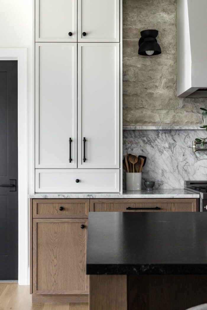 Countertop Kitchen cabinets in a Modern European-inspired Kitchen design. 