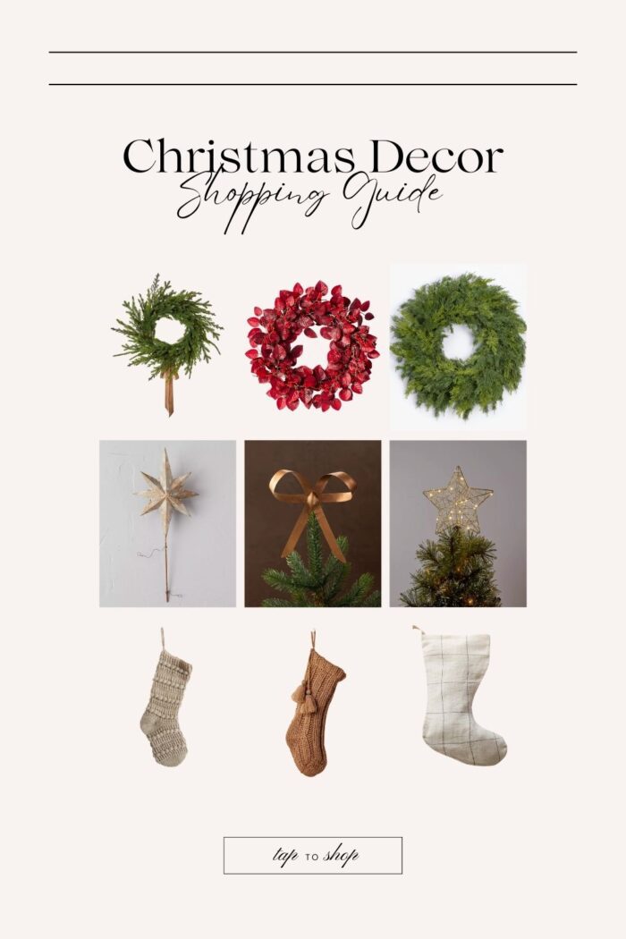 Christmas Home Decor Shopping Guide: Wreaths, Tree Toppers, and Stockings
